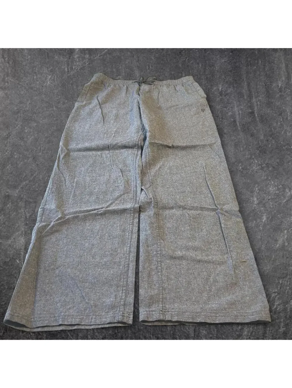 Grey Viss LA Organic Linen & Cotton wide leg drawstring pants